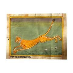 Anglo Raj Painting of a Tiger, India