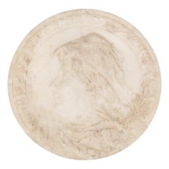 Italian 19th Century White Carrara Marble Relief Plaque