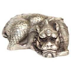 Silver Dragon Paperweight