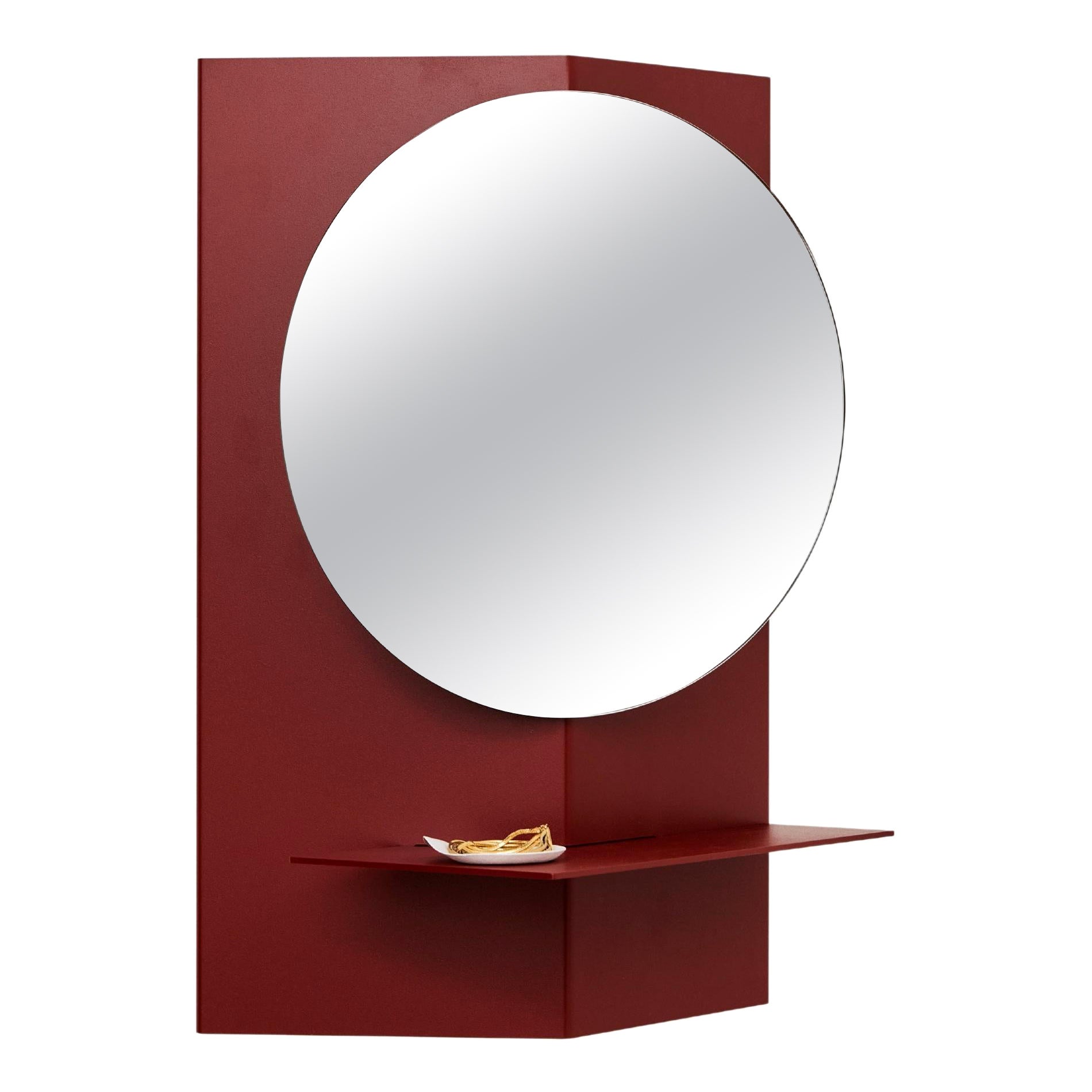 Wall Mirror, Folded Handcrafted in Germany by Atelier Ferraro For Sale
