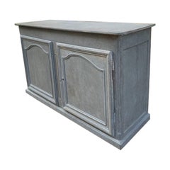 Handsome Pale Grey Antique French Cabinet / Sideboard