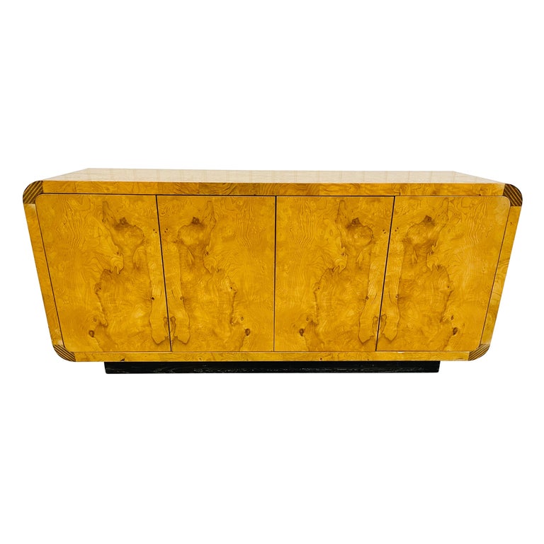 Vintage Henredon Scene Two Burled Wood Sideboard For Sale at 1stDibs