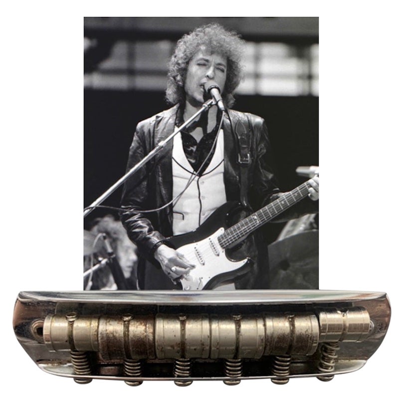 Bob Dylan owned and used guitar bridge For Sale
