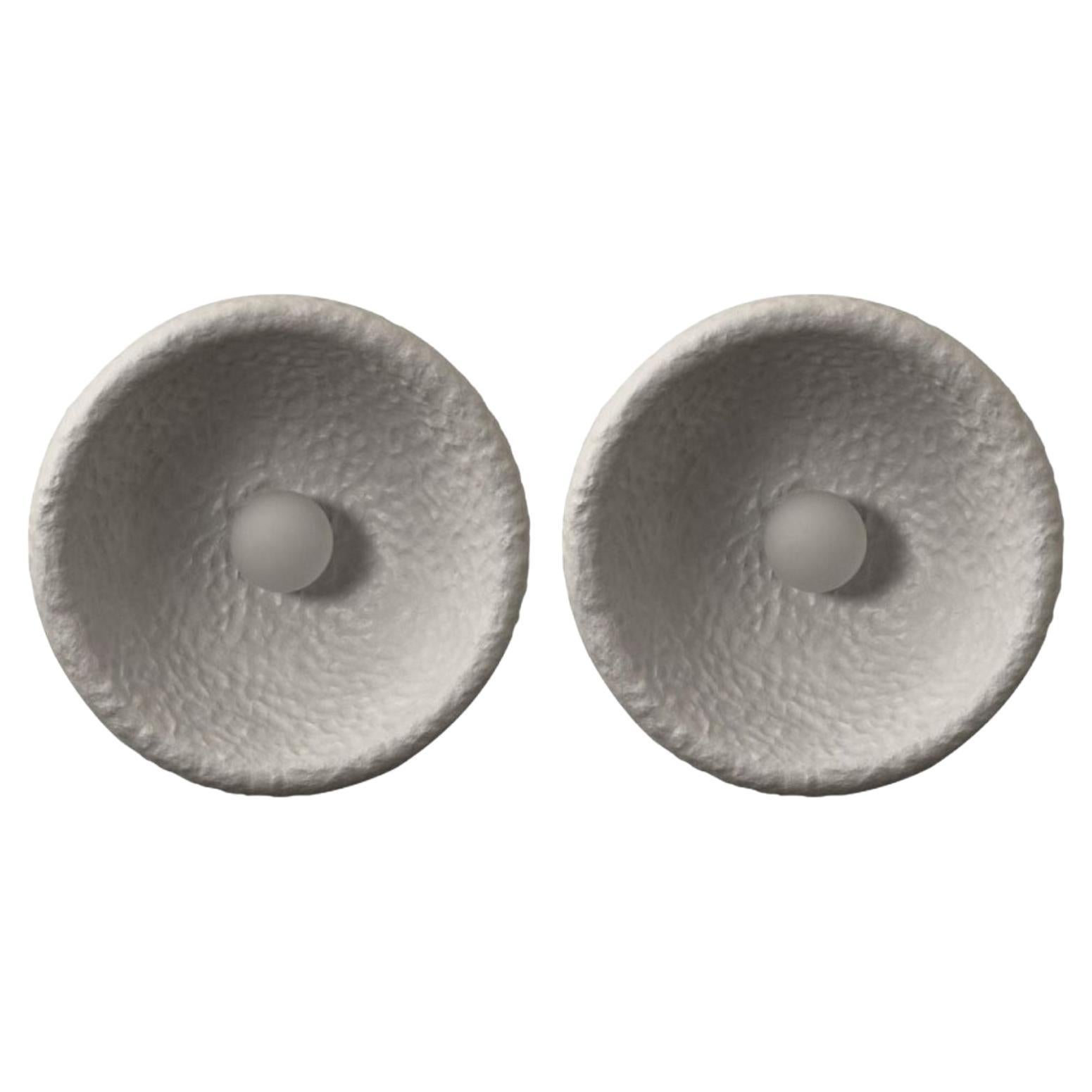 Lot de 2 grandes appliques contemporaines par Faina