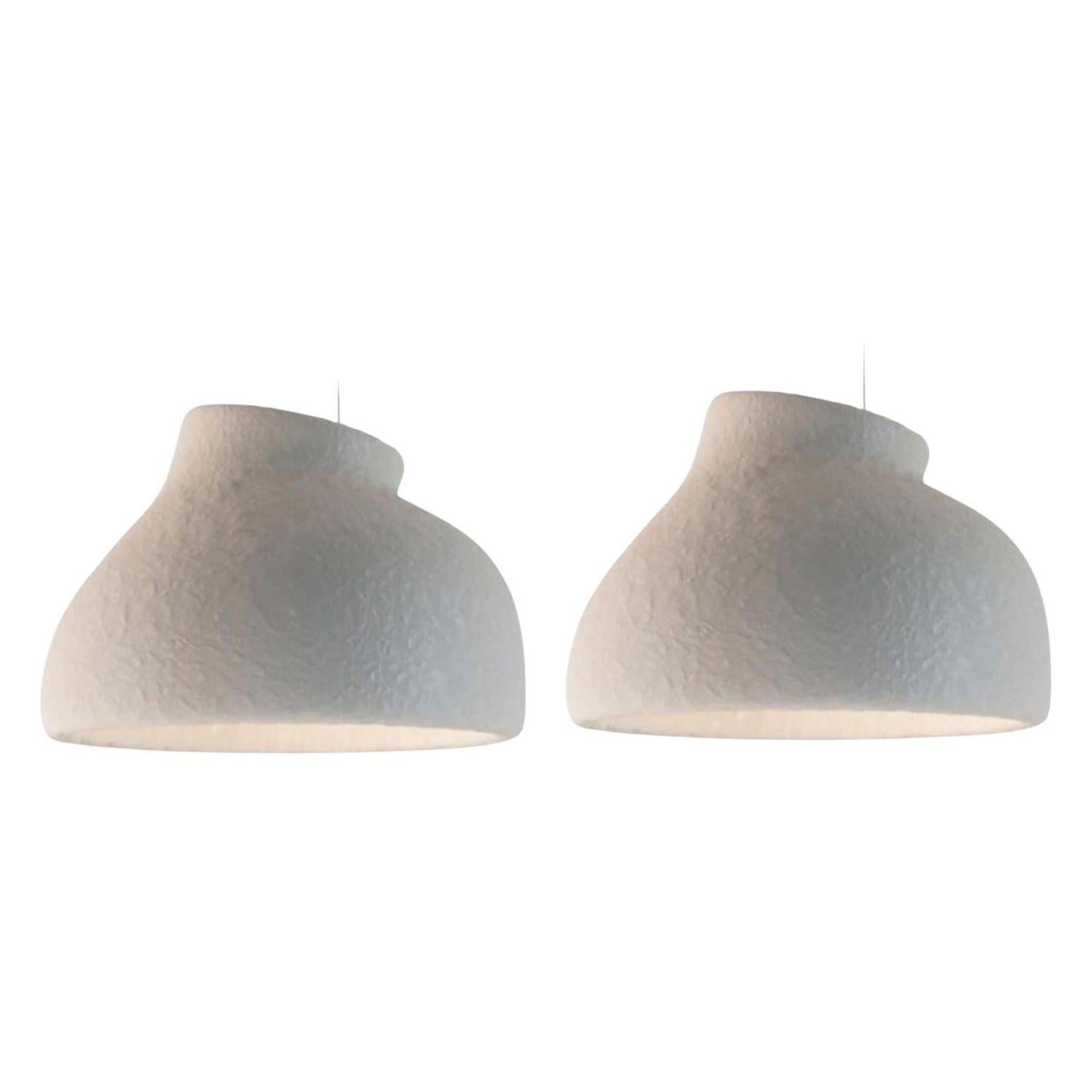 Set of 2 Medium Pendant Lamps by Faina For Sale