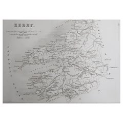 Original Antique Map of Ireland- Kerry. C.1840