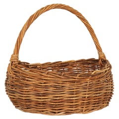 Woven Wicker Shopping Basket