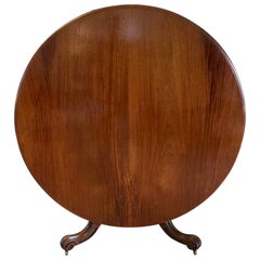 Large Antique Victorian Quality Figured Mahogany Circular Centre Table 