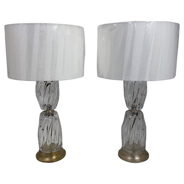 Monumental Pair of Italian Murano Lamps For Sale at 1stDibs