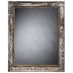 Large Italian Silver Leaf Rectangular Framed Mirror