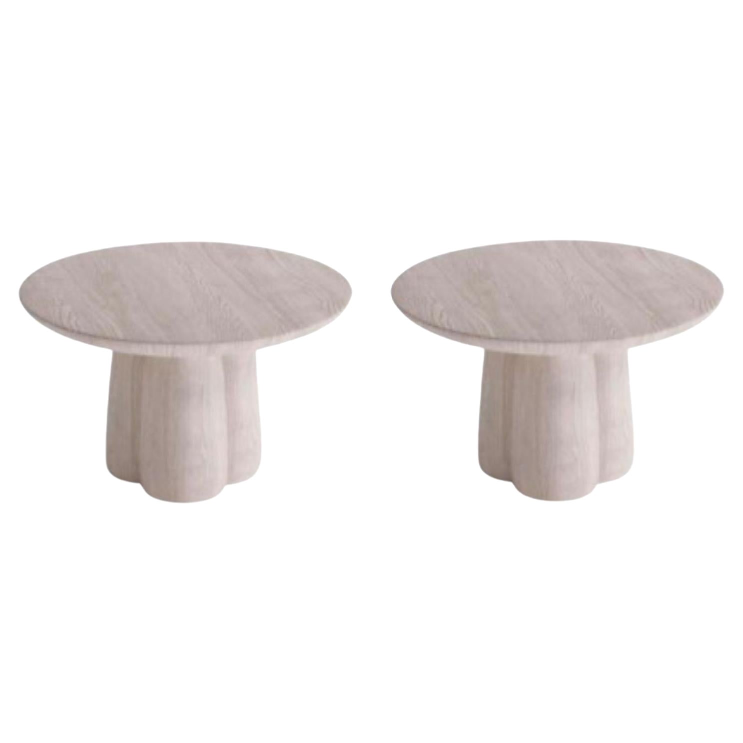 Set of 2 Low Coffee Tables by Faina For Sale