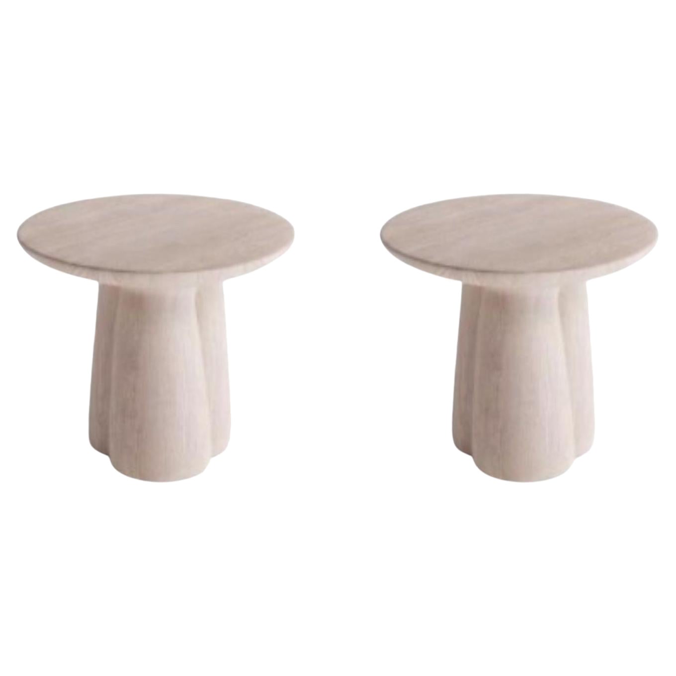 Set of 2 Tall Coffee Tables by Faina For Sale