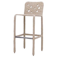 Outdoor Beige Sculpted Contemporary Chair by Faina