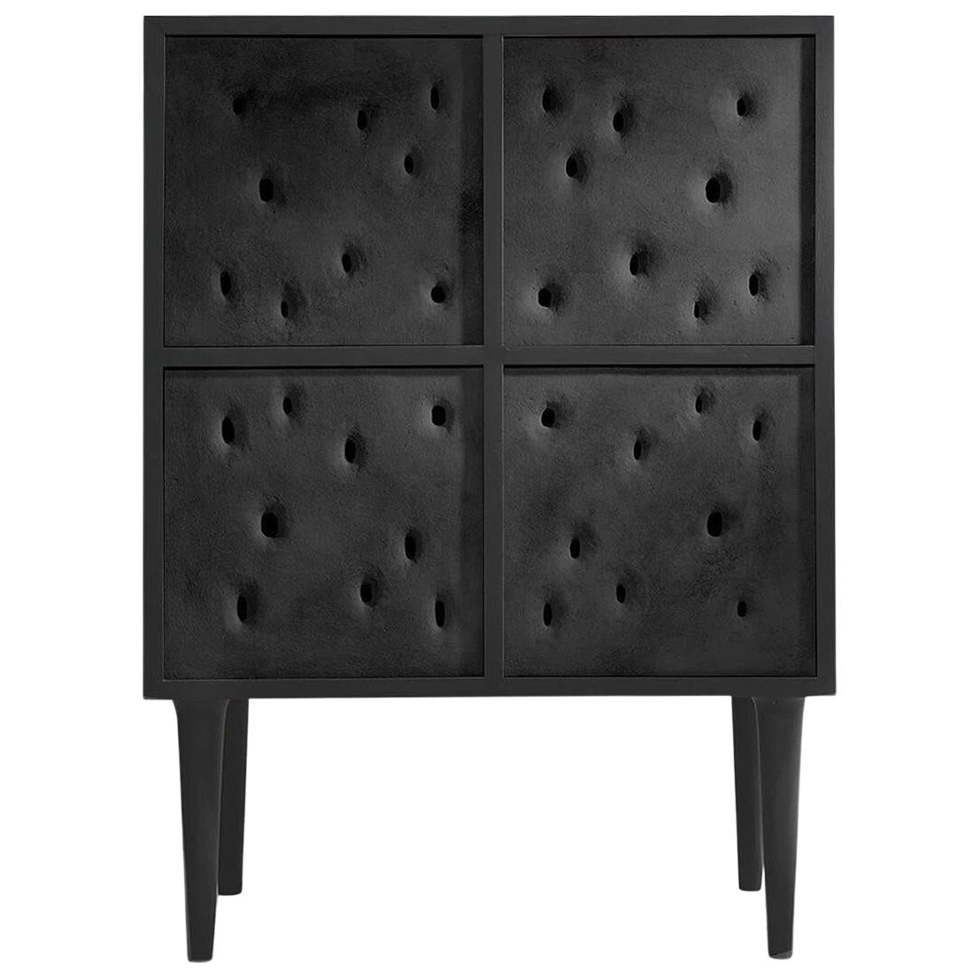 Black Ceramic Contemporary Bar Cabinet by Faina