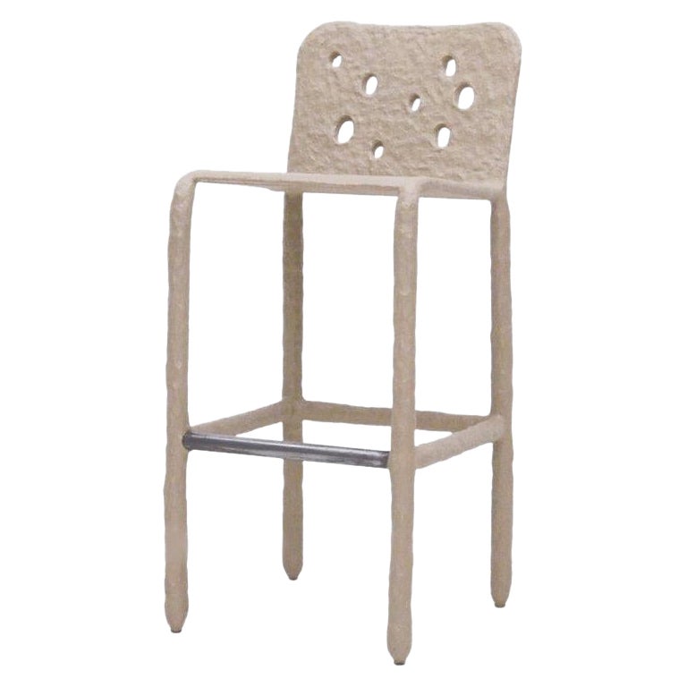 Beige Sculpted Contemporary Chair by Faina