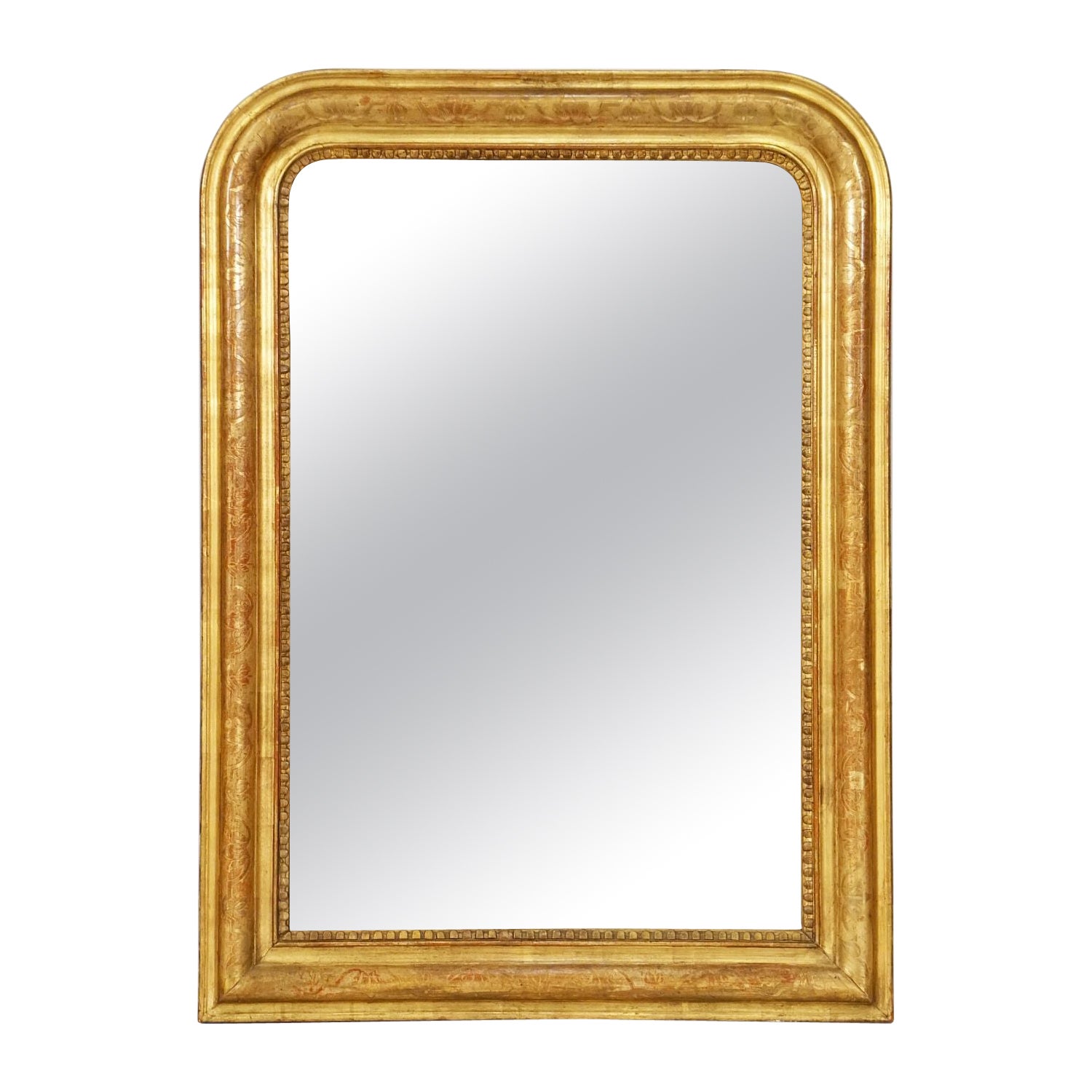 Louis Philippe Arch Top Gilt Mirror from France (H 38 3/4 x W 28 1/4)