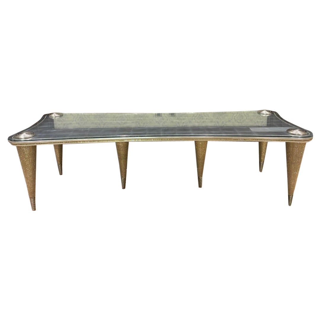 Colombostile Dining Table with Swarovski Crystals, Handmade In Italy For Sale
