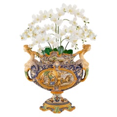 Italian 19th Century Majolica Porcelain Centrepiece