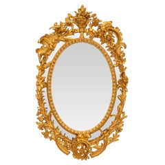 French 19th Century Louis XV St. Double Framed Giltwood Mirror