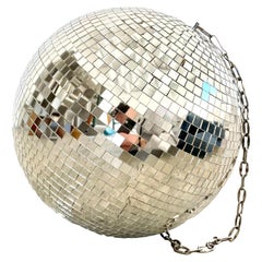 Antique Mosaic Glass Disco Ball, 1970s USA