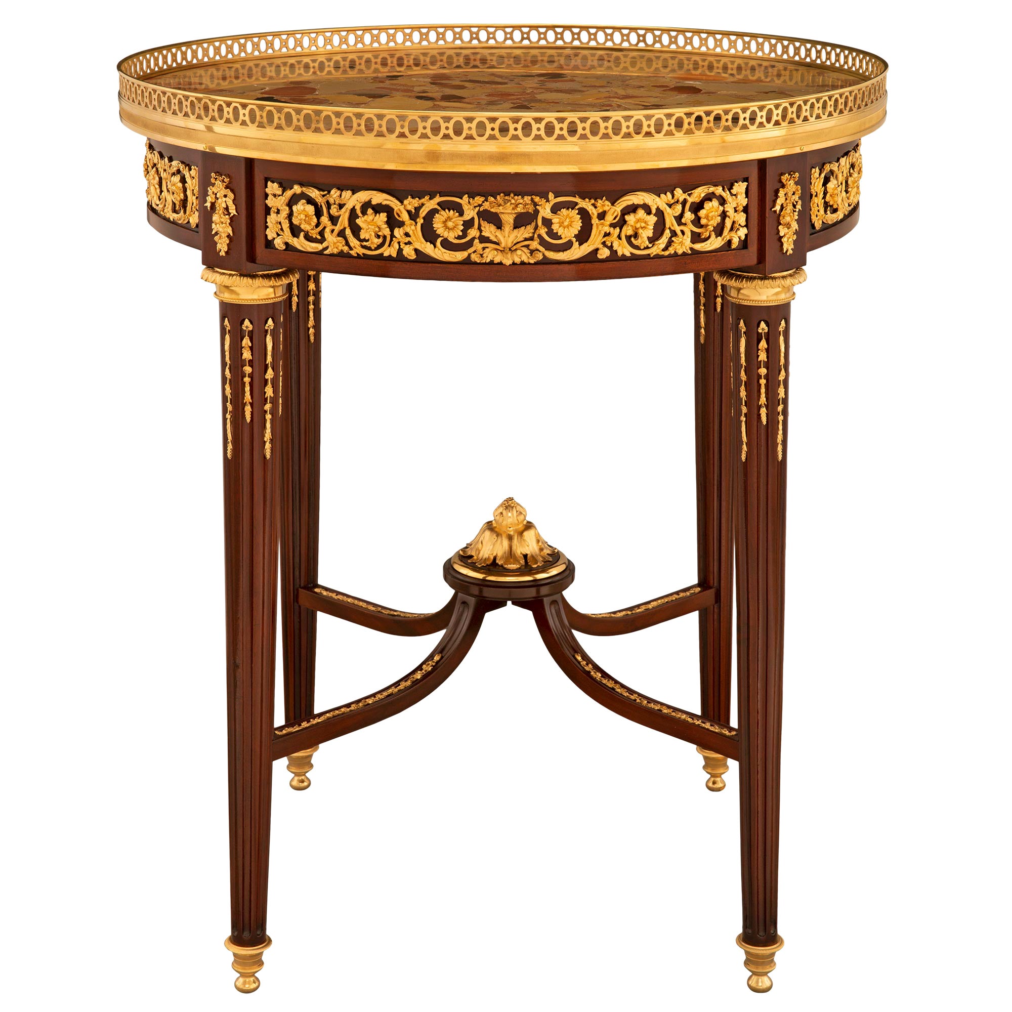French 19th Century Louis XVI St. Side Table Attributed To François Linke