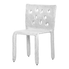 White Sculpted Contemporary Chair by Faina