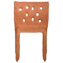 Orange Sculpted Contemporary Chair by Faina