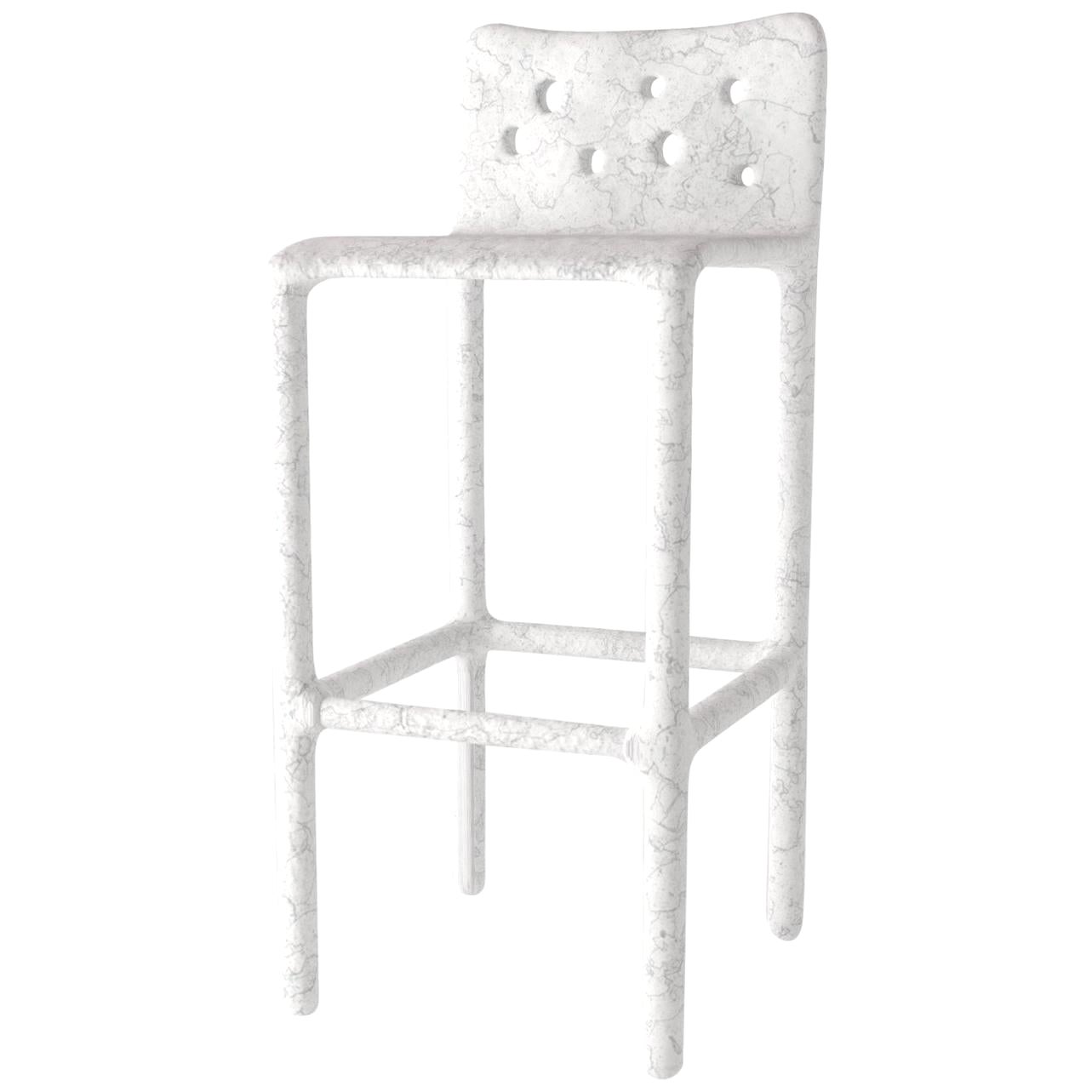 White Sculpted Contemporary Chair by Faina For Sale