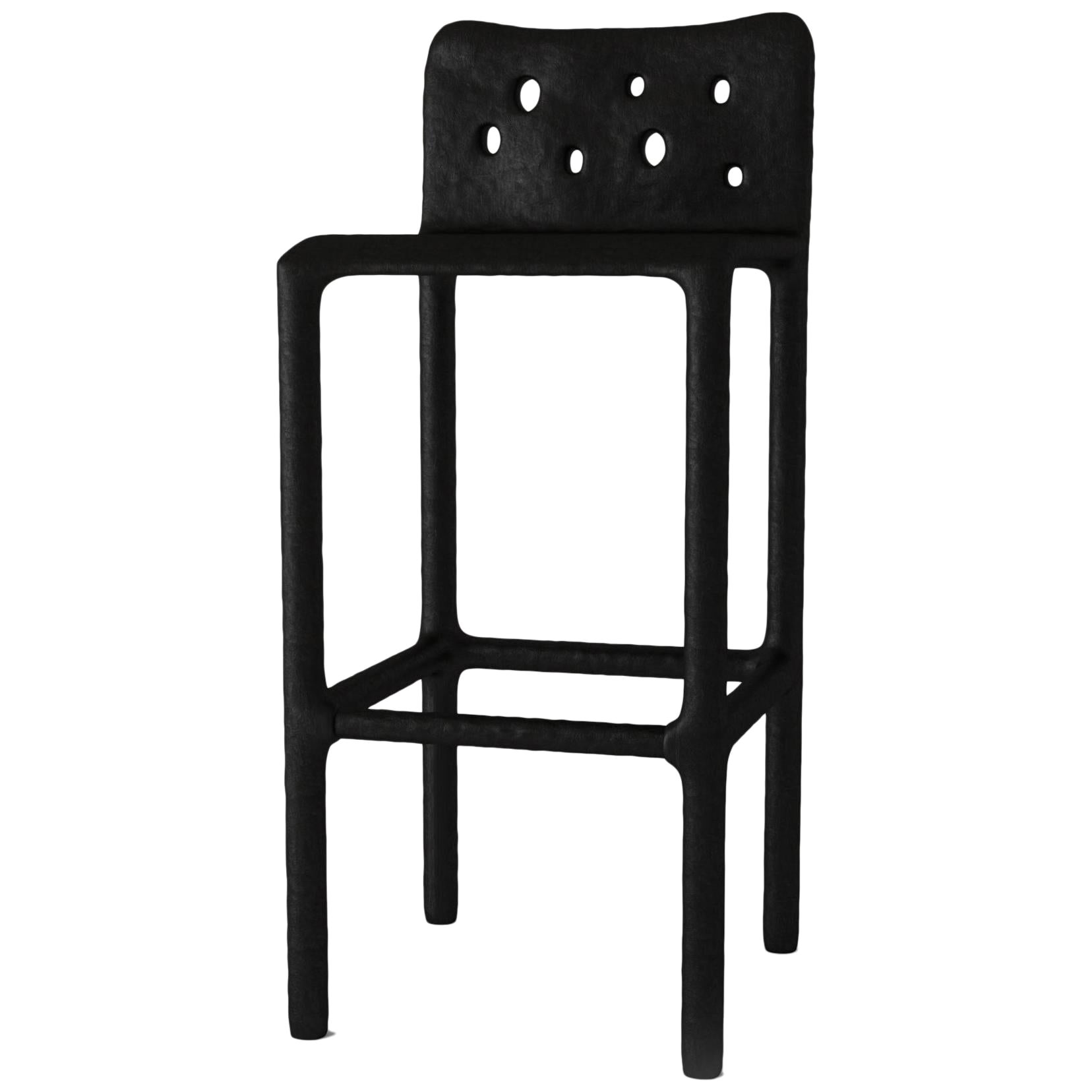 Black Sculpted Contemporary Chair by FAINA