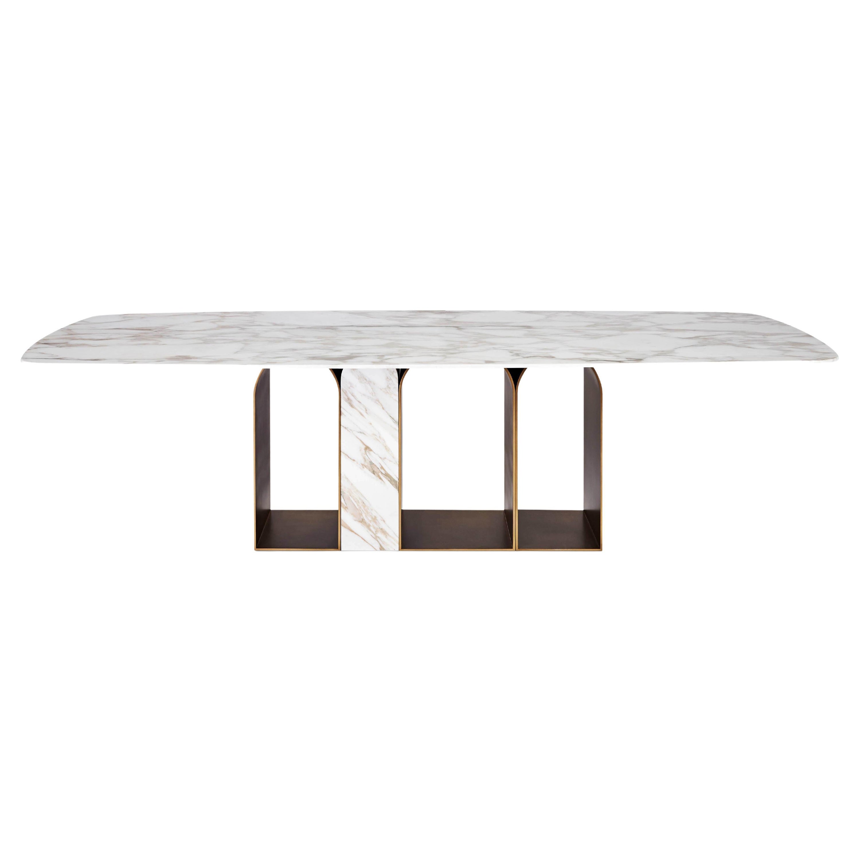 Marble "Planalto" Dining Table, Giorgio Bonaguro For Sale