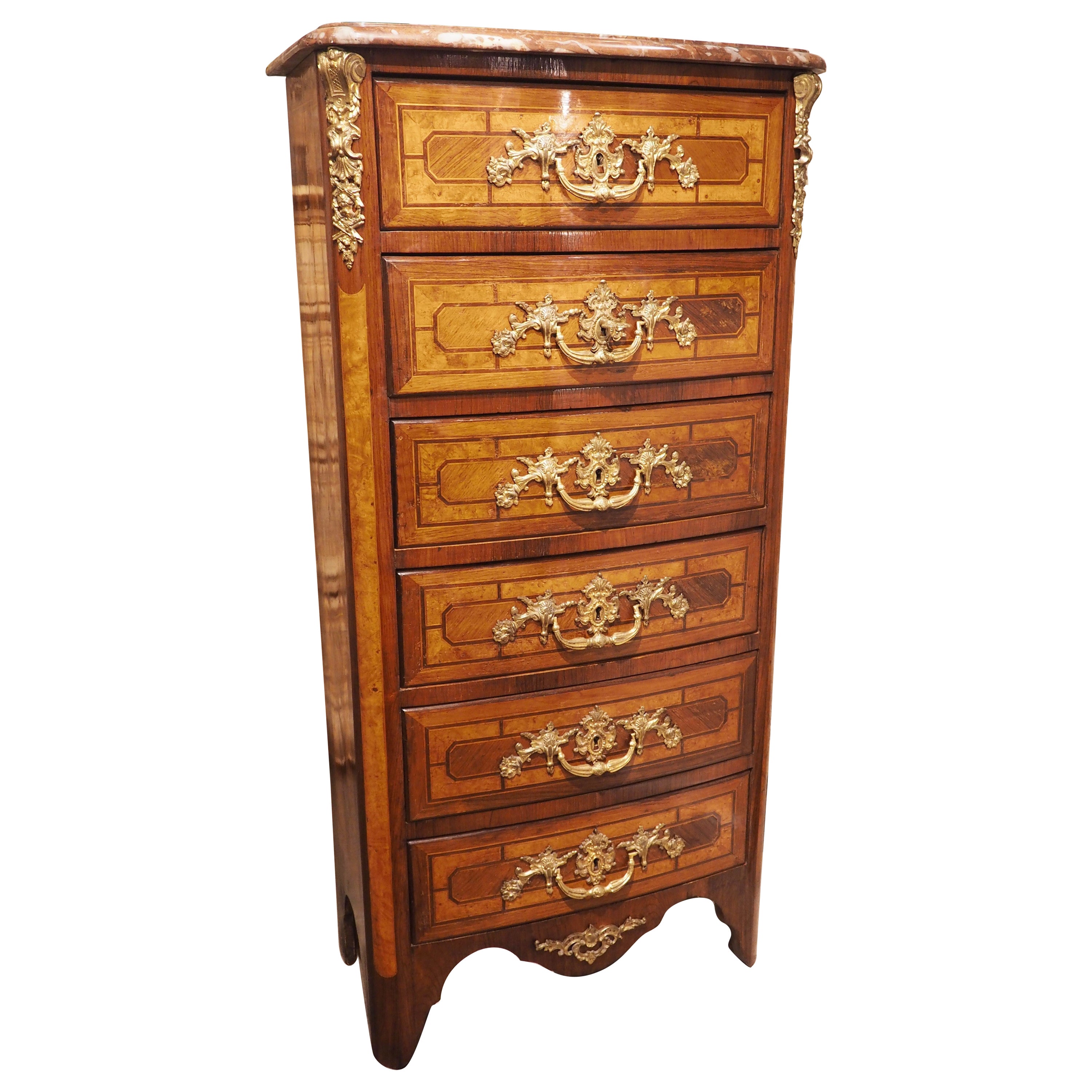 Veneered French Chiffonnier from Le Dauphiné, circa 1850 For Sale