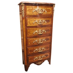 Chiffonnier francés chapado de Le Dauphiné, hacia 1850