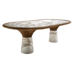 Table de salle à manger Amazonas en marbre sculpté, Giorgio Bonaguro