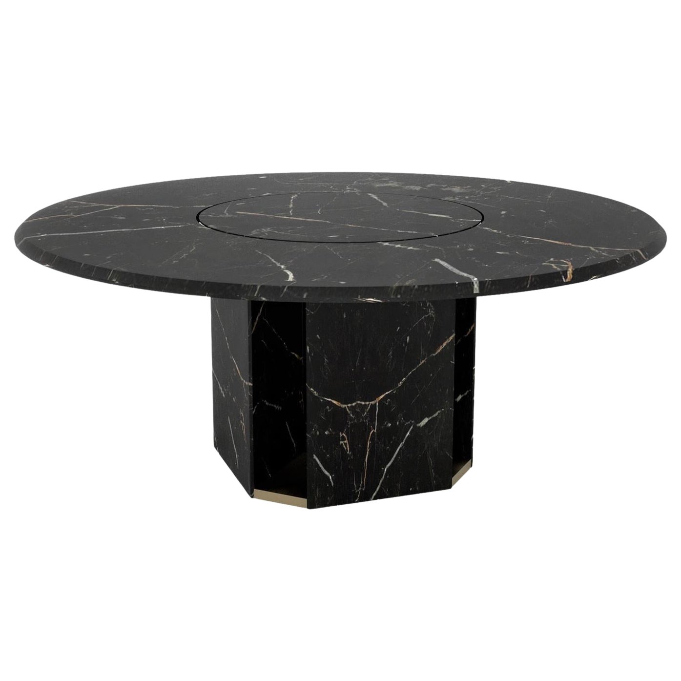 Table de salle à manger ronde en marbre Delta, Giorgio Bonaguro