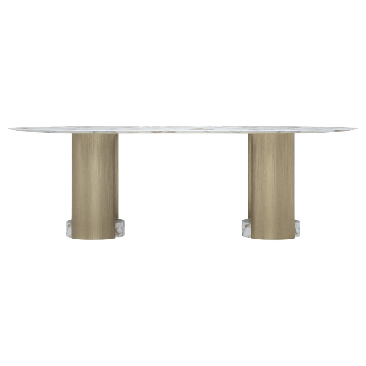 Marble "Milos" Dining Table, Giorgio Bonaguro For Sale