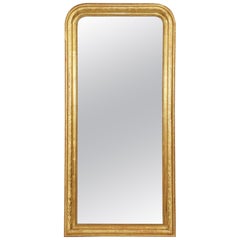 Antique Large Louis Philippe Gilt Dressing or Console Mirror (H 68 x W 32 1/4)