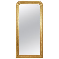 Large Louis Philippe Gilt Dressing or Console Mirror (H 60 7/8 x W 31 1/4)  For Sale at 1stDibs