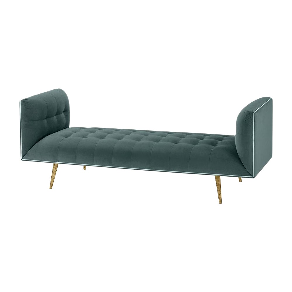 Banc à poussière, grand format en chêne naturel et sarcelle en vente