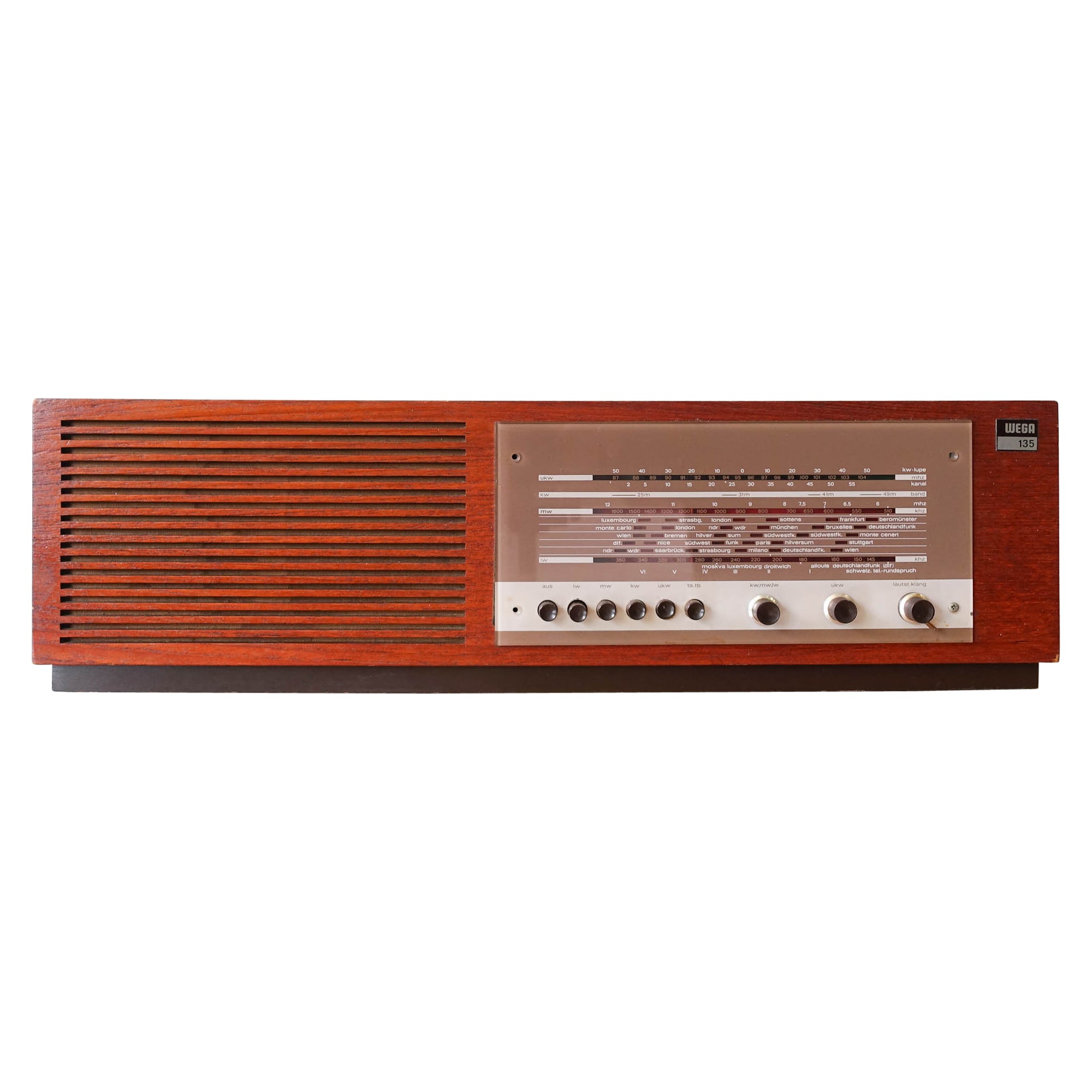 Radio aus Teakholz Typ 135 von Wega, 1960er Jahre im Angebot