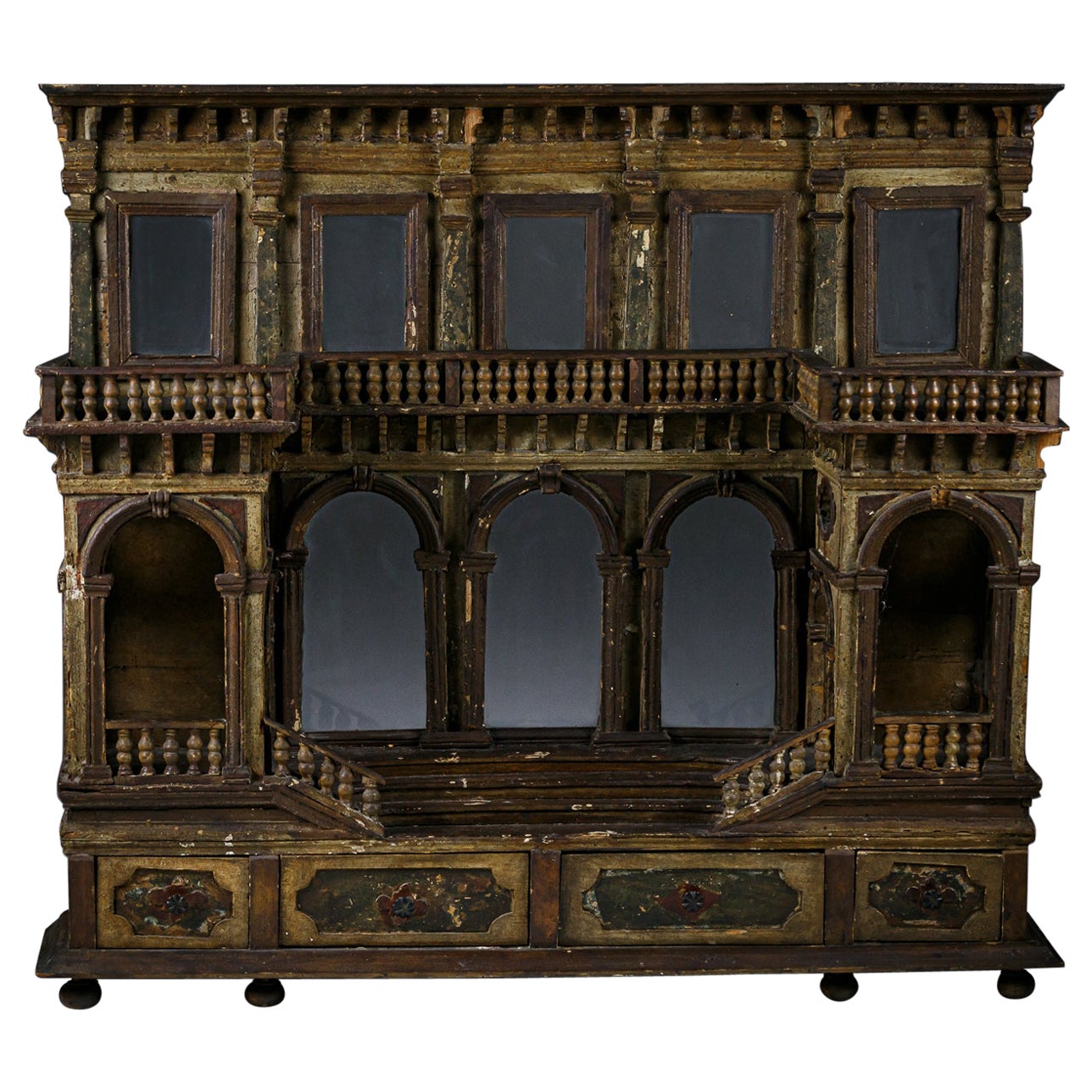Late 18th Century Neoclassical Maquette Facade of a Palace For Sale