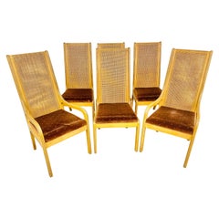 Vintage American of Martinsville Burled Wood Dining Chairs