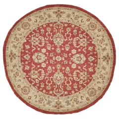 Natural Dye Sultanabad Revival Round Rug