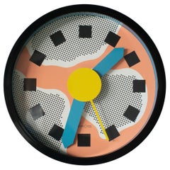 Vintage Neos Wall Clock George Sowden Nathalie du Pasquier Postmodern