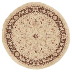 Natural Dye Sultanabad Revival Round Rug