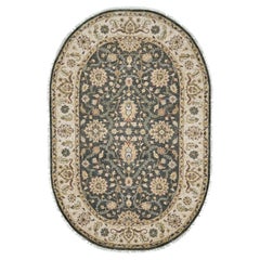 Indo Zigler Design Oval Rug