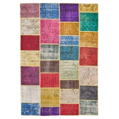 Patchwork de tapisserie turc Kilim vintage