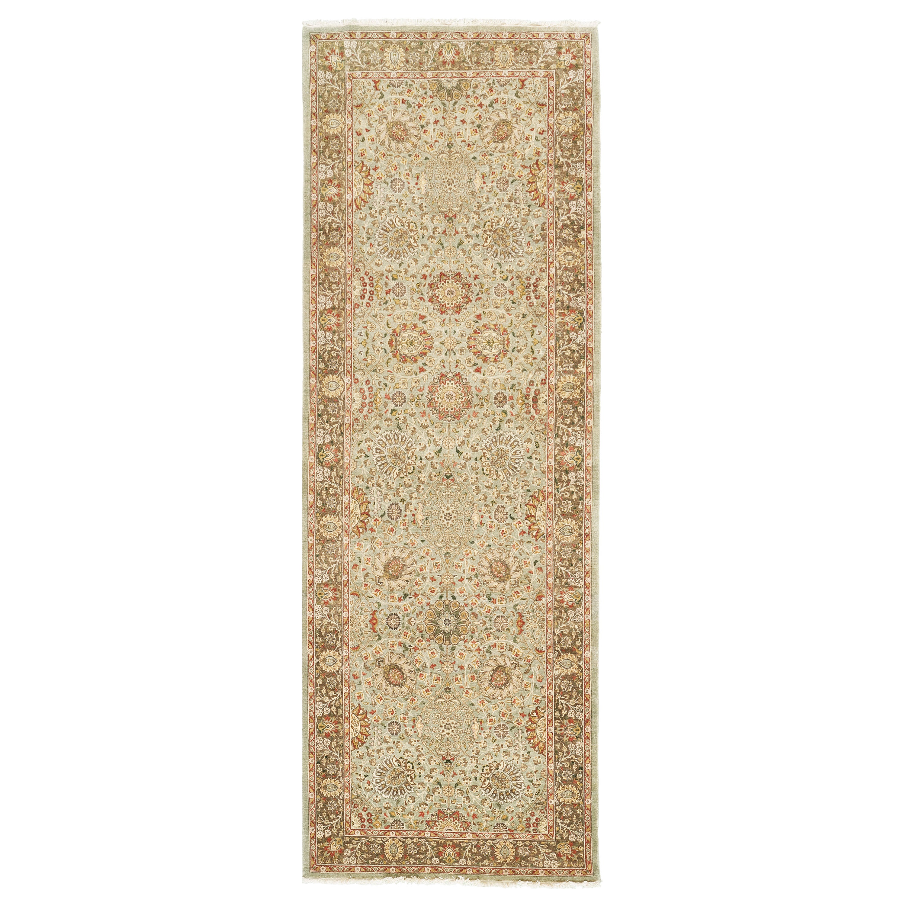 Natural Dye Antique Hajijalili Revival Runner For Sale