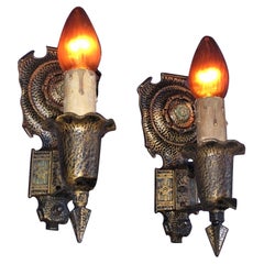 Tudor Style Retro Wall Sconces Two Available Priced Each