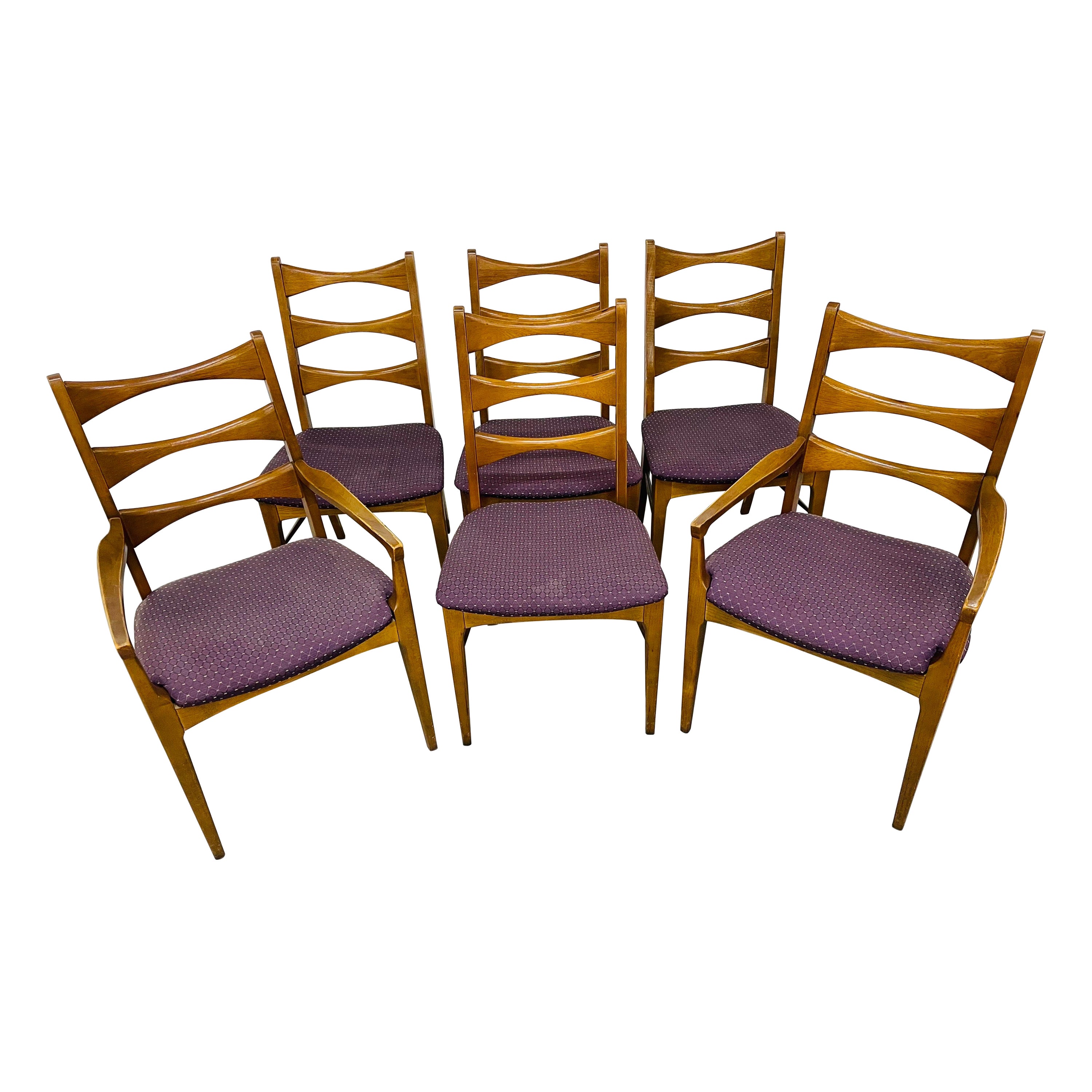 Mid-Century Lane Rhythm Walnut Dining Chairs