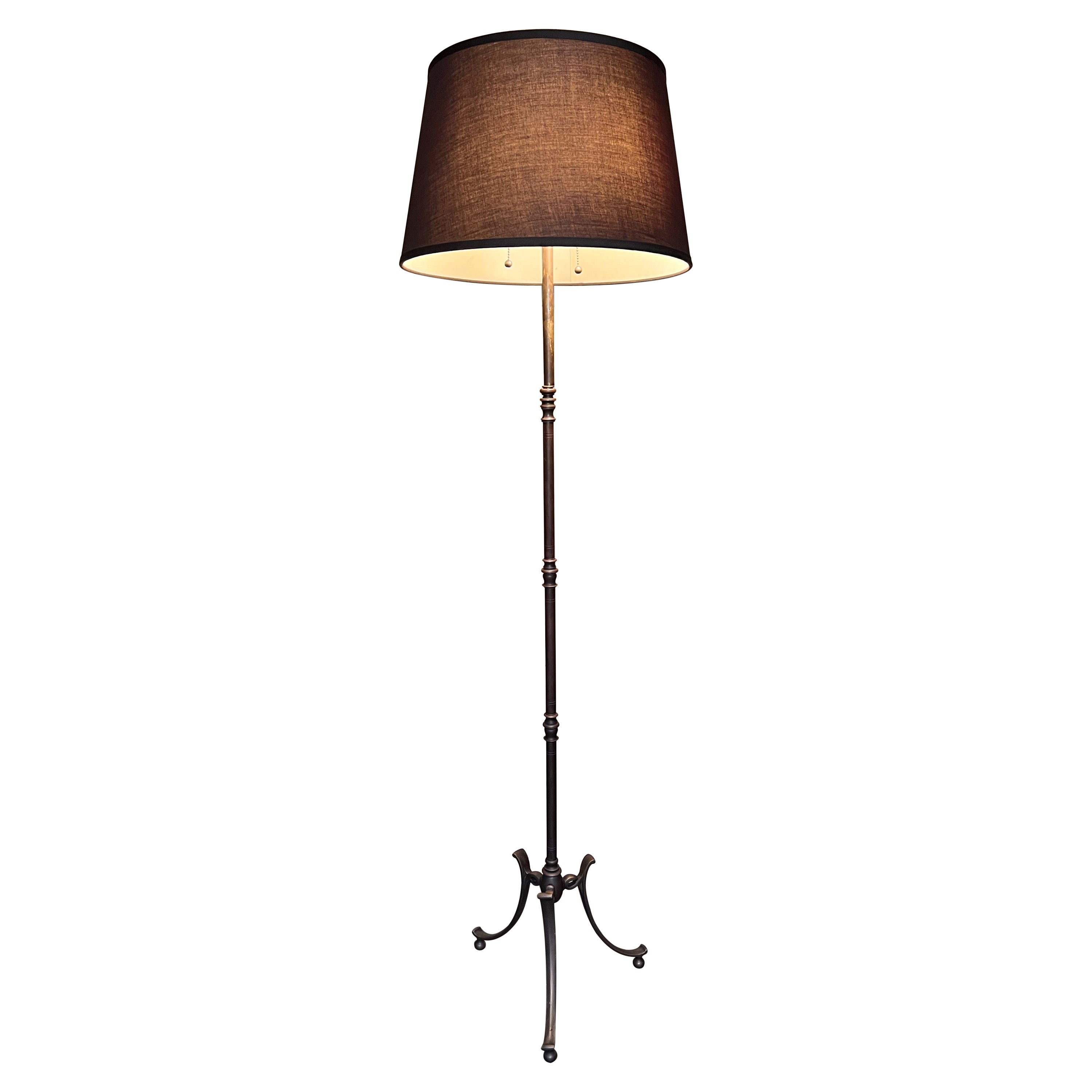 French Modern Style Darkened Bronze Floor Lamp
